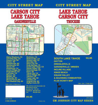 Buy map Lake Tahoe, California with Carson City, Minden and Garnerville by GM Johnson