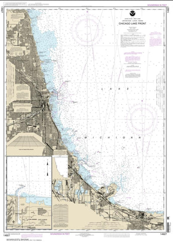 Buy map Chicago Lake Front; Gary Harbor (14927-25) by NOAA