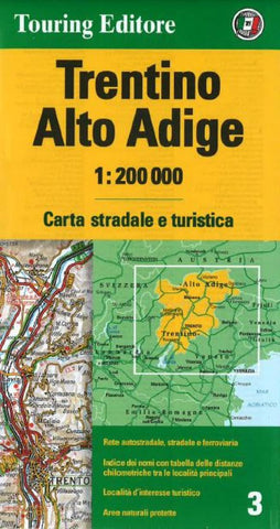 Buy map Trentino-Alto Adige, Italy by Touring Club Italiano