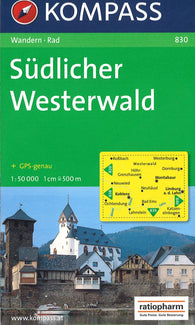 Buy map Südlicher Westerwald Hiking Map & Guide