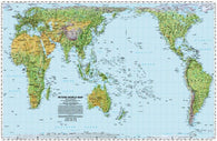 Buy map World, Peters Projection, Pacific Centered by ODT, Inc.