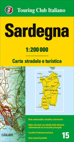 Buy map Sardinia, Italy by Touring Club Italiano