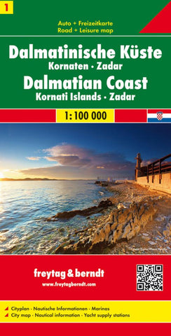 Buy map Croatia, Dalmatian Coast, Kornati Islands and Zadar by Freytag-Berndt und Artaria