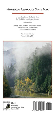 Buy map Humboldt Redwoods State Park, waterproof by Redwood Hikes Press