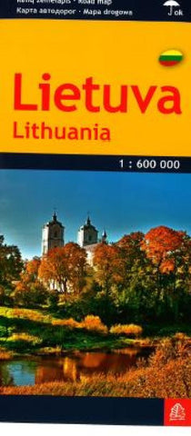 Buy map Lithuania road map, laminated by Jana Seta
