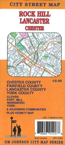 Buy map Rock Hill, Lancaster and Chester, South Carolina by GM Johnson