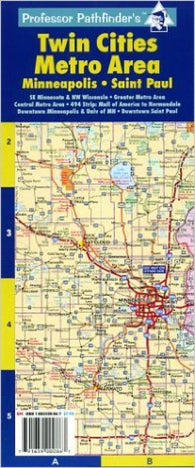 Buy map Twin Cities, Minnesota, Metro Area, laminated by Hedberg Maps