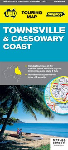 Buy map Townsville and Cassowary Coast, Australia by Universal Publishers Pty Ltd