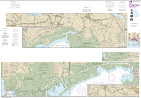 Buy map Intracoastal Waterway Wax Lake Outlet to Forked Island including Bayou Teche, Vermilion River, and Freshwater Bayou (11350-28) by NOAA