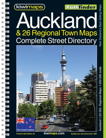 Buy map Auckland + 26 Towns, New Zealand Atlas by Kiwi Maps