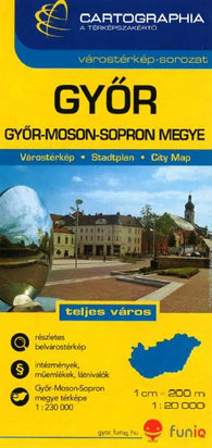 Buy map Gyor, Hungary by Cartographia