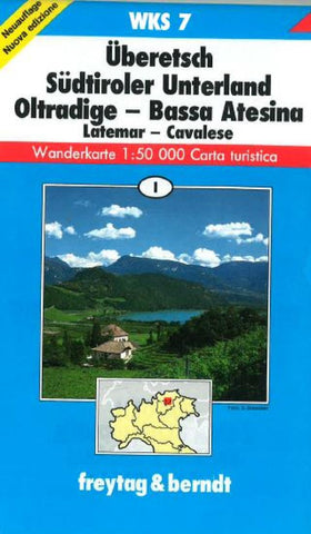 Buy map Etschtal, the Lowlands, South Tyrol, Hiking map WKS 7 by Freytag-Berndt und Artaria