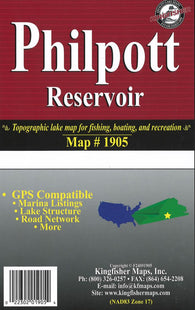Buy map Philpott Reservoir Fishing Map