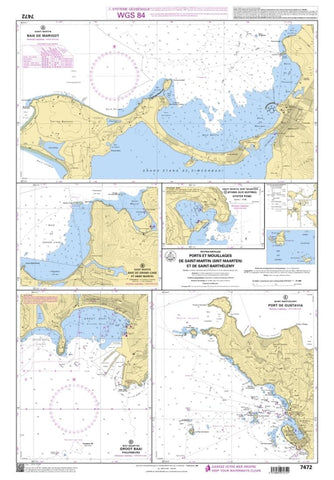 Buy map Ports et mouillages de Saint-Martin (Sint Maarten) et de Saint-Barthelemy by SHOM