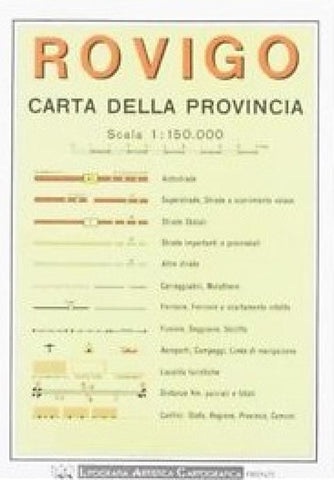Buy map Rovigo Province, Italy by Litografia Artistica Cartografica
