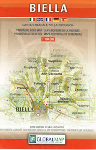Buy map Biella Province, Italy by Litografia Artistica Cartografica