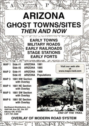 Buy map Arizona, Ghost Towns, 6-Map Set, Then and Now by Northwest Distributors