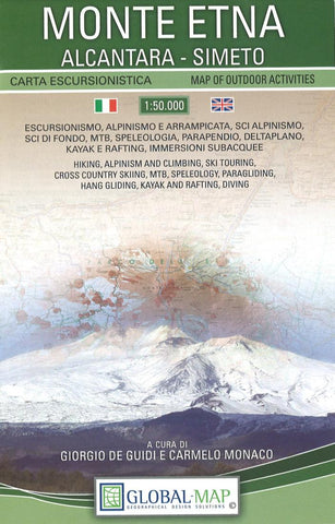 Buy map Mount Etna, Italy by Litografia Artistica Cartografica