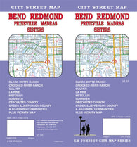 Buy map Bend : Redmond : Prineville : Madras : Sisters : city street map