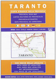 Buy map Taranto Province, Italy by Litografia Artistica Cartografica