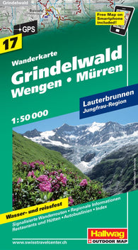 Buy map Grindelwald, Wengen and Murren Hiking Map by Hallwag
