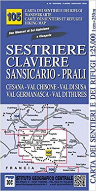 Buy map Sestriere, Claviere, Prali - Val Chisone, Val di Susa, Val Germanasca, Valle del Thuras