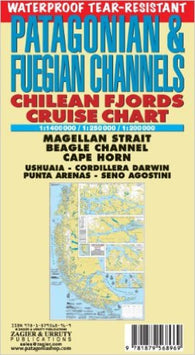 Buy map Patagonian and Fuegian Channels and Beagle Channel by Zagier y Urruty