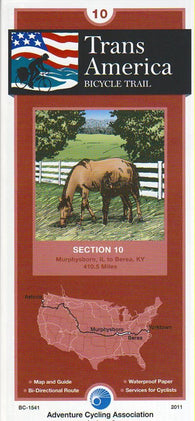 Buy map TRANSAMERICA BICYCLE TRAIL #10 : Murphysboro, Illinois - Berea, Kentucky