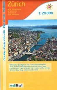 Buy map Zurich city map by Orell Fu?ssli Kartographie, Edition MPA by Orell Fussli