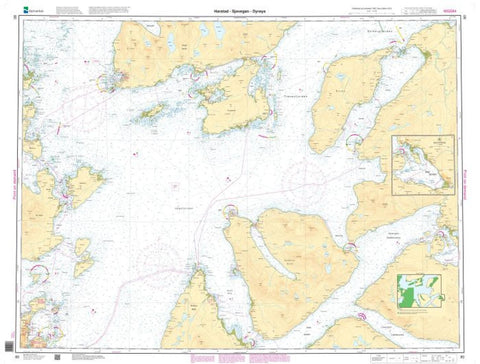 Buy map HARSTAD-SJØVEGAN-DYRØYA (80) by Kartverket