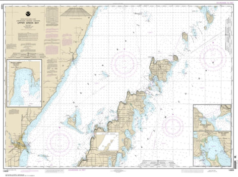 Buy map Upper Green Bay - Jackson Harbor and Detroit Harbor; Detroit Harbor; Jackson Harbor; Baileys Harbor (14909-20) by NOAA