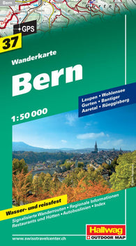 Buy map Bern, Switzerland Hiking Map by Hallwag