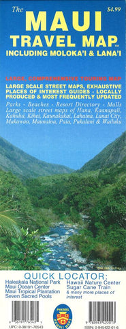 Buy map The Maui Travel Map, including Molokai and Lanai by Phears Hawaii Maps