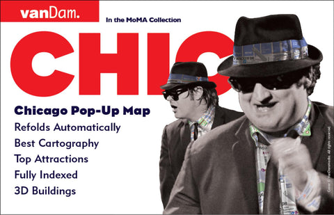 Buy map Chicago, Illinois Pop-Up by VanDam