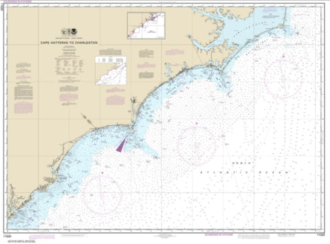 Buy map Cape Hatteras to Charleston (11520-45) by NOAA