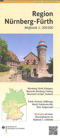 Buy map Nürnberg-Fürth Regional Map