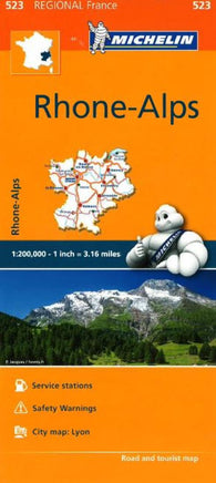 Buy map Rhone-Alps, Michelin Regional Map 523 by Michelin Maps and Guides