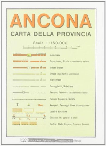 Buy map Ancona Province, Italy by Litografia Artistica Cartografica