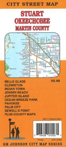 Buy map Stuart, Okeechobee and Martin County, Florida by GM Johnson