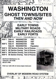 Buy map Washington, Ghost Towns, 6-Map Set, Then and Now by Northwest Distributors