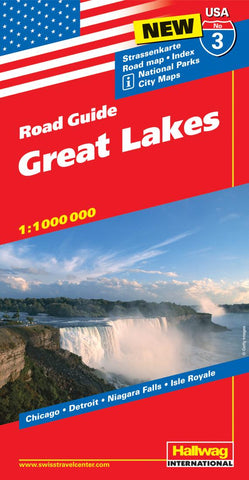 Buy map USA 3: Great Lakes by Hallwag