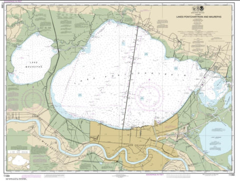 Buy map Lakes Pontchartrain and Maurepas (11369-48) by NOAA