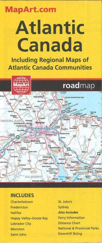 Buy map: Atlantic Canada Road Map by Canadian Cartographics