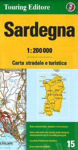 Buy map Sardinia, Italy by Touring Club Italiano