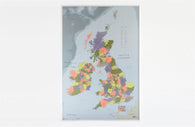Buy map Multicolor British Isles Map