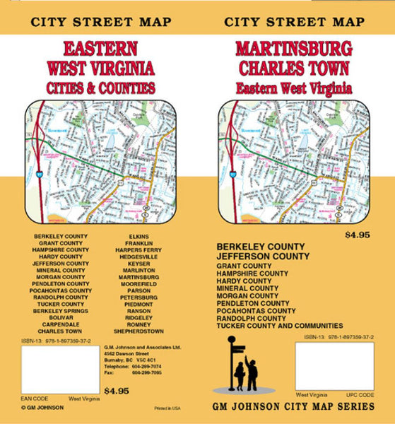 Buy map Martinsburg, Charles Town and Eastern West Virginia by GM Johnson
