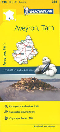 Buy map Michelin: Aveyron, Tarn, France Road and Tourist Map by Michelin Travel Partner