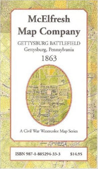 Buy map Gettysburg Battlefield by McElfresh Map Co.
