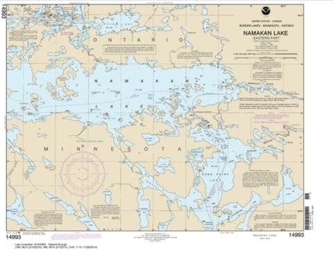 Buy map Namakan Lake, Eastern Part (14993-12) by NOAA