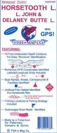Buy map Horsetooth Lake, Lake John, & Delaney Butte Lake Fishing Map